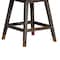 Armen Living Amalie Swivel Counter Stool in Gray Oak Wood Finish with Mocha Fabric 840254332058 - alternate 6